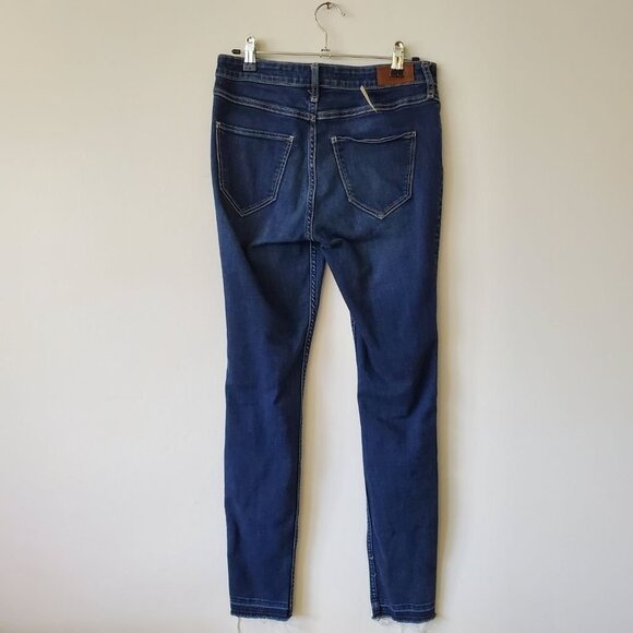 #SIS Hollister High Rise, Distressed Skinny Jeans, Sz 27 Blue Denim Jeans - Picture 3 of 4